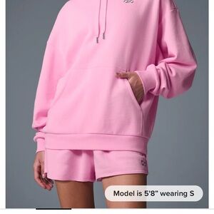 NWT ALO Yoga Accolade Hoodie Sweatshirt Sweet Pink Large